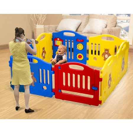 Baby Playpen Kid 8 Panel Safety Play Center Yard Baby Playpen Kids Home Indoor Outdoor