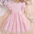 thumbnail image 6 of Girls Princess Dress Pink Tutu Dress for Kids Little Girl Satin Bow Sequins Birthday Wedding Party Dress,Size 6-7T, 6 of 7