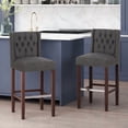 thumbnail image 1 of Noble House Modern Minimalist Metal Leg Bar Stool 30" Height Counter Stool Set of 2, 1 of 10