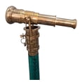 thumbnail image 4 of CollectiblesBuy  Vintage Handle Victorian Head Foldable Telescope Beautiful Nautical Antique Green Wooden Walking Stick Cane, 4 of 5
