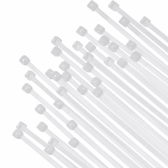 10 Inch White Cable Zip Ties 100 Pack, Heavy Duty Self-Locking Nylon Wire Ties with 40 lb Tensile Strength for Cable Management, Indoor Outdoor Use