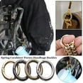 thumbnail image 3 of 1/2/5pcs Triangle/Round Push Trigger Outdoor Camping Carabiner Zinc Alloy Hooks Carabiner Purses Handbags Snap Clasp Clip Bag Belt Buckle Spring O-Ring Buckles SILVER 5PCS TRIANGLE, 3 of 8