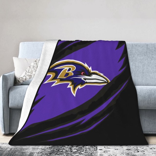 Manta de microfibra ultra suave Baltimore_Ravens, manta de microfibra, manta cálida de lujo para todas las estaciones, para ropa de cama, sofá y viajes