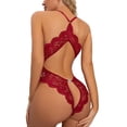 thumbnail image 3 of Intimates Ladies' Interest Underwear Body Molding Stitching Embroidery Deep V Open Crotch Without Taking Off Suit Sling XXXL, 3 of 7