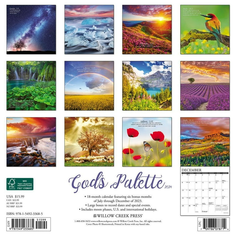 God's Palette 2024 12 X 12 Wall Calendar (Other) - Walmart.com