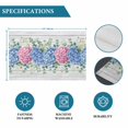 thumbnail image 6 of Blue Pink Hydrangea Placemats Set of 6, Eucalyptus Leaves Wooden Summer Botanical Placemats for Dining Table, Place Mats for Kitchen Tabletop, Waterproof Wipeable Dining Table Mats Set, 6 of 9