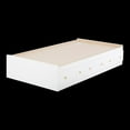 South Shore Summertime Children's Single Twin Storage Bed with 3 Drawers, White and Maple