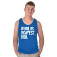 thumbnail image 5 of Worlds Okayest Bro Sibling Brother Tank Top Sleeveless Tee Men Brisco Brands S, 5 of 5