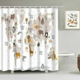 thumbnail image 2 of Kids World Map Shower Curtain,Animal Map Educational Geography Learning Tool Shower Curtains for Bathroom Cartoon Funny Waterproof Fabric Bathroom Curtains with Plastic Hooks-72"W x 72"L (Pack of 1), 2 of 7