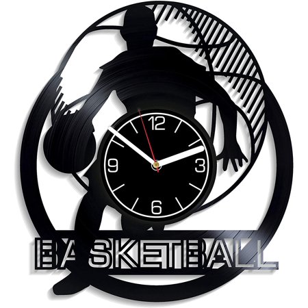Basketball Vinyl Record Wall Clock Basketball Wall Clock Modern Basketball Gift Basketball Clock Basketball Wall Art Sport Home Decor 12 inch Wall Clock Basketball Vinyl Clock Gift for Men