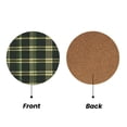thumbnail image 2 of Multi-Shape Mdf Cork Coaster 4 Pieces Of Anti-Slip, Anti-Wear And Anti-Fouling 3.9in Easy To Clean And Stable Structure Springgreen Buffalo Plaid Check Tartan Scotland_41650_4 Round Shape, 2 of 7