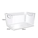 thumbnail image 5 of 1/3 piezas de contenedores de almacenamiento de plástico transparente extra grandes, organizador transparente con asa incorporada, organizador de acrílico de gran capacidad, contenedor cuadrado, 5 of 7