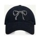 thumbnail image 4 of Gorra de béisbol con lazo rosa para mujer, gorro informal versátil, ajustable, de algodón, Hip-hop, versión coreana, primavera y verano, 4 of 4