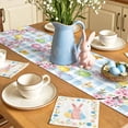 thumbnail image 5 of Blue Easter Table Runner 72 Inches Long for Kitchen Dining, Spring Watercolor Bunny Eggs Flower Plaid Dresser Scarf Farmhouse, Dining Table Decorations for Wedding/Parties, 16 x 72 In, 5 of 8