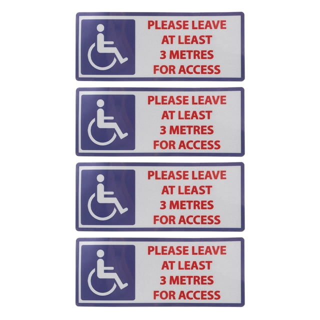 Miangastore Safety Reminder Sign Decors Multi Color for Facilities 4Pcs 7.9X3.1X0.04In