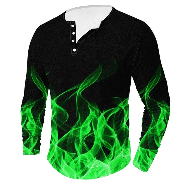 Blusas y camisas de manga larga con cuello redondo para hombre, estilo casual, cuello redondo, estampado, para fitness, deportes, manga larga, blusa de poliéster.