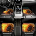 thumbnail image 7 of Pofeuu Sunset Coast Sunflower Print Car Foot Mat Set of 4 Pieces - All-Weather Full Set Floor Mats for Cars Trucks SUVs, 7 of 7