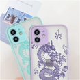 thumbnail image 4 of Case for iPhone XR, Clear Fashion Animal Sculpture Dragon Cartoon Pattern Frosted PC Back 3D and Soft TPU Edge Bumper Silicone Shockproof Protective Case - Purple, 4 of 9