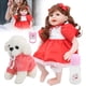 thumbnail image 3 of Muñeca Reborn, Cuerpo De Algodón, Ojos Acrílicos, Juguete De Muñeca Para Niños De Silicona Suave Importada, Aprox. 55 Cm/21,7 Pulgadas Hogar Para Niñas Para Viajes De Niños, 3 of 8
