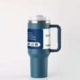 thumbnail image 1 of Vaso INNOTECHSC de 40 oz con Asa y Tapa con Pajita | Vaso Aislado, Botella de Agua Reutilizable de Acero Inoxidable, Taza de Viaje, Portavasos, Apto para el Hogar, la Oficina O el Automóvil, 1 of 5