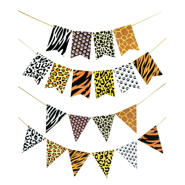 Hanging Banner Hawaiian Theme Monstera Animal Hanging Banner Party Decor Banner