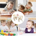 thumbnail image 4 of 4 - in - 1 niños mesa y 2 sillas set con height - adjustable feature y superficie con grafiti: 23.6 x 23.6 x 19 pulgadas, durable y safe ages 2 - 10 in playroom, classroom o home (burlywood), 4 of 8