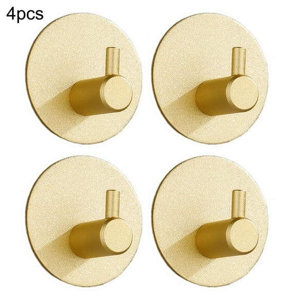 4PCS Heavy Duty Wall Hook Waterproof Hanging Coat Hat Towel Rack Wall Mount Gold