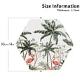thumbnail image 2 of Lsque Flamingo Palm Trees Pattern 4" Drink Coasters Set of 4, PVC Leather Absorbent Coasters, Table Coaster Set Decorative Coffee Cup Coasters Housewarming Gift -Hexagon, 2 of 6