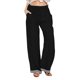 thumbnail image 1 of Pantalones Anchos Sueltos para las Mujeres Pantalones Rectos Sueltos Elásticos de Raya Casual con Bolsillo, 1 of 9