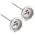 thumbnail image 1 of 2x termómetro para asados ​​de acero inoxidable - termómetro analógico para carne hasta 120 ° C - termómetro para parrilla - aguja para carne - 10 cm (002 piezas) oso de fresa Electrónica, 1 of 5