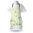 thumbnail image 4 of Vine Apron, Flourishing Sapling Pattern with Butterflies and Ladybugs on Leaves, Unisex Kitchen Bib with Adjustable Neck for Cooking Gardening, Adult Size, Lime Green Pale Green, by Ambesonne, 4 of 4