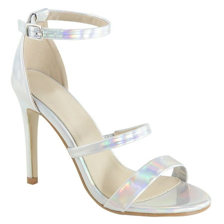 Stiletto Heel Bridal Shoes Women's Triple Strap Dress Pump Open Toe Stiletto High Heel Dress & Wedding Shoes (FREE SHIPPING) ()