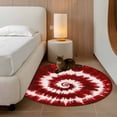 thumbnail image 2 of Round Rugs 4Ft, Red Ombre Round Area Rug Washable Indoor Throw Carpet, Farmhouse Chic Tie Dye Abstract Retro Art Soft Non Slip Circle Rug for Kitchen Nursery Room Home Decor Aesthetic, 2 of 8