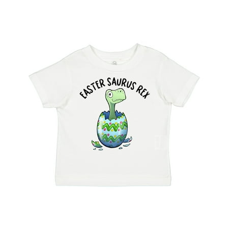 

Inktastic Easter Saurus Rex DInosaur Hatching Easter Egg Gift Toddler Boy or Toddler Girl T-Shirt