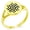 Gold, variant on Stainless Steel Holy Magic Rune Minimalist Oval Top Polished Statement Signet Ring