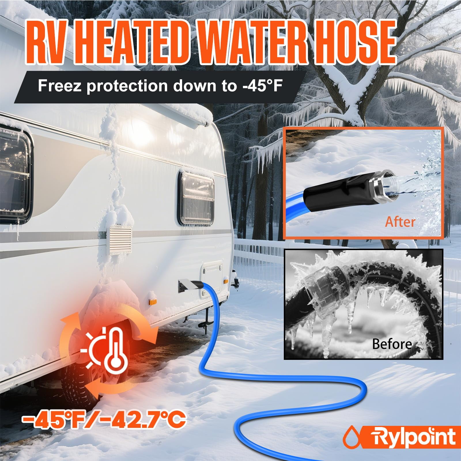 75FT Heated Rv Water Hose