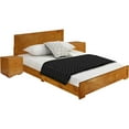 thumbnail image 4 of Moma Oak Wood Platform King Bed With Two Nightstands, 4 of 9
