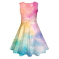 thumbnail image 5 of Robe d'Été pour Fille Robe Ligne A Robe Sans Manches Teinture sur Nœuds pour Filles Robes de Fête pour Filles, 5 of 5