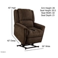 thumbnail image 2 of King of Comfort Robin Power Lift Recliner Chair. Extended Length 71" Weight Capacity 350 Lbs. Seat Width 22", 2 of 6