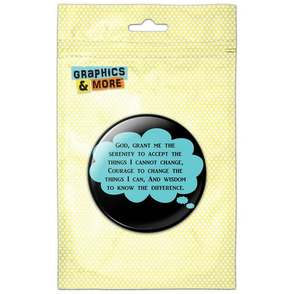 Serenity Prayer Blue Refrigerator Button Magnet