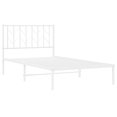 thumbnail image 5 of vidaXL Twin XL Metal Bed Frame with Headboard, Under Bed Storage, Noise Free, White, No Mattress, 5 of 11