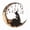 I, variant on ZLBDYG 2D Flat Witch Hanging Decor – Whimsical Halloween Stain Art Circular Wall Hanging for Indoor/Outdoor Gothic, Boho, or Spooky Holiday Home & Party Decoration