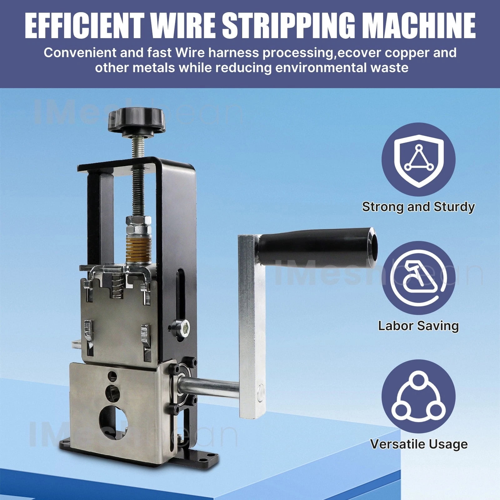 iMeshbean Electric & Manual Wire Stripping Machine Cable Cutter Copper Peeling Stripper US