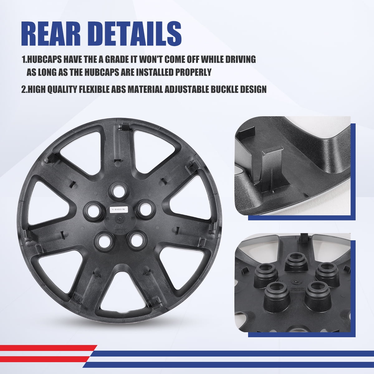 1 Pack 16" Hubcap Wheel Cover Replacement for 2006-2011 Honda Civic,Wheel Rim Cover Compatible with Steel Wheels,Bolt on Installation,ABS+PC Material,Lacquer