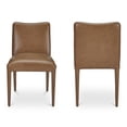 thumbnail image 3 of Moe's Home Collection CALLA Leather Dining Chair -Set of Two Brown Color, 3 of 6