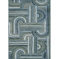 thumbnail image 3 of CAMILSON Spring Geometric Arch Striped Easy-Cleaning Non-Shedding Washable Outdoor Indoor Area Rug Aqua 5x7, 3 of 9