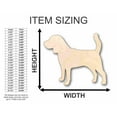 thumbnail image 2 of Unfinished Wood Beagle Dog Shape - Animal - Pet - Craft - up to 46" DIY 14" / 1/4", 2 of 3
