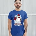 thumbnail image 3 of Tee Hunt Baby, It's Cold Outside T-Shirt Merry Christmas Snowman Candy Cane Men's Tee, Blue, 4X-Large, 3 of 5