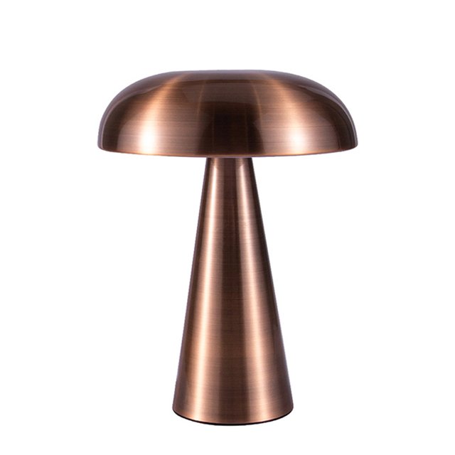 Lampe de table DEL Sans Fil rechargeable - Or Rose - 21 cm - Lampe de table Décorative - Lampe de table pour Chambre - Écran Tactile - à Intensité Réglable
