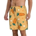 thumbnail image 2 of Naloa Love Carrot Men's Beach Shorts, Surfing shorts, Swim trunks, Quick Dry Swim Trunks for Surfing Beach Fun - Large, 2 of 9